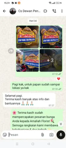 Testimonial Papan Bunga Pernikahan indramayu