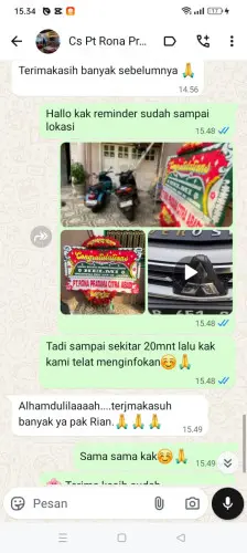 Testimonial Papan Bunga indramayu